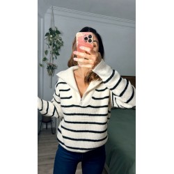 Jersey Rayas Cremallera